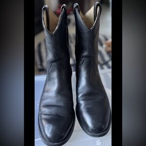 Ariat western Biker style Boots Roper Heritage Black Leather Mens 11D Dress Boot